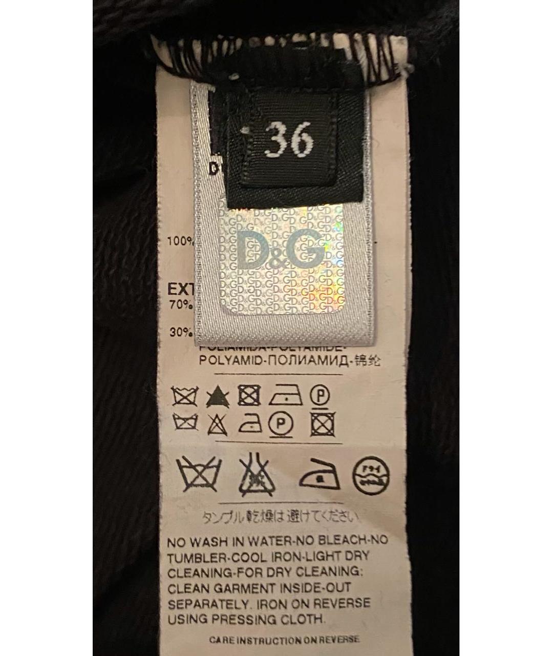 DOLCE&GABBANA Черное повседневное платье, фото 5