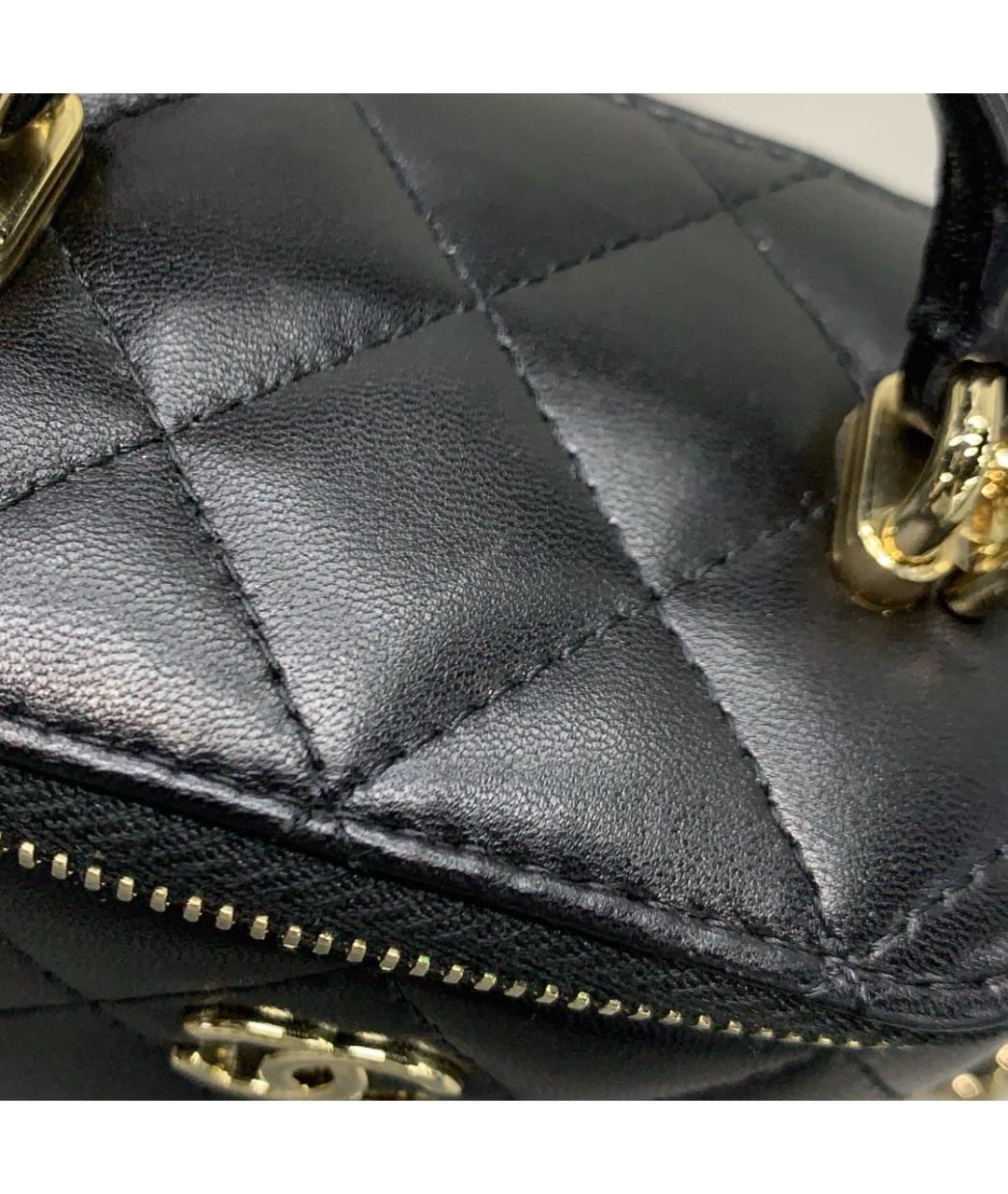 CHANEL Черная кожаная сумка через плечо, фото 5