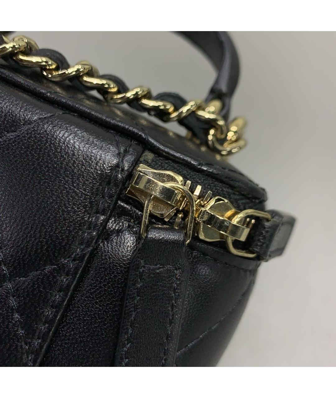 CHANEL Черная кожаная сумка через плечо, фото 8