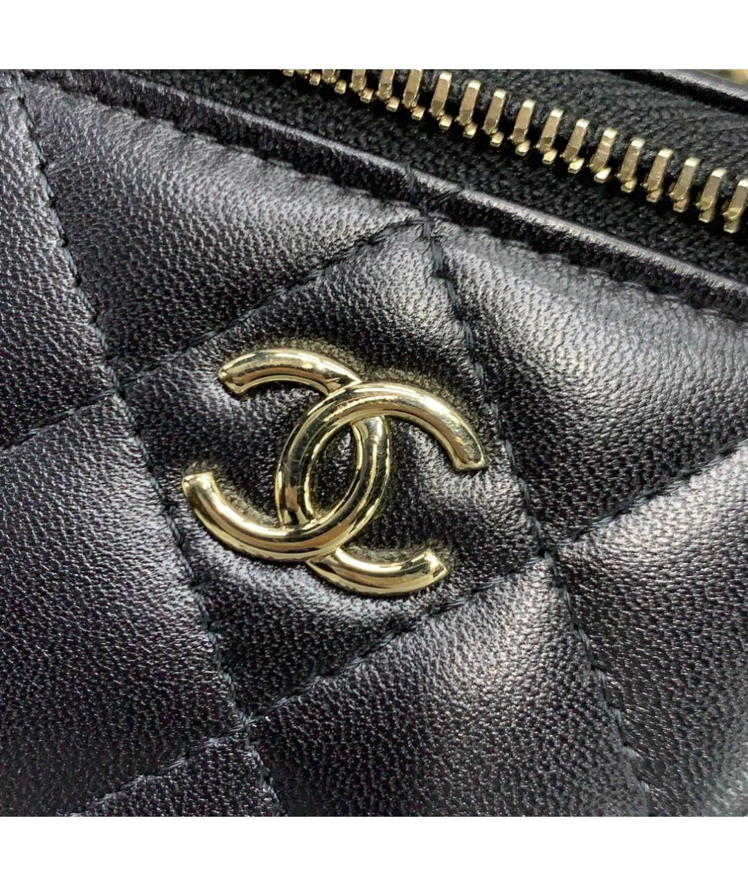CHANEL Черная кожаная сумка через плечо, фото 6