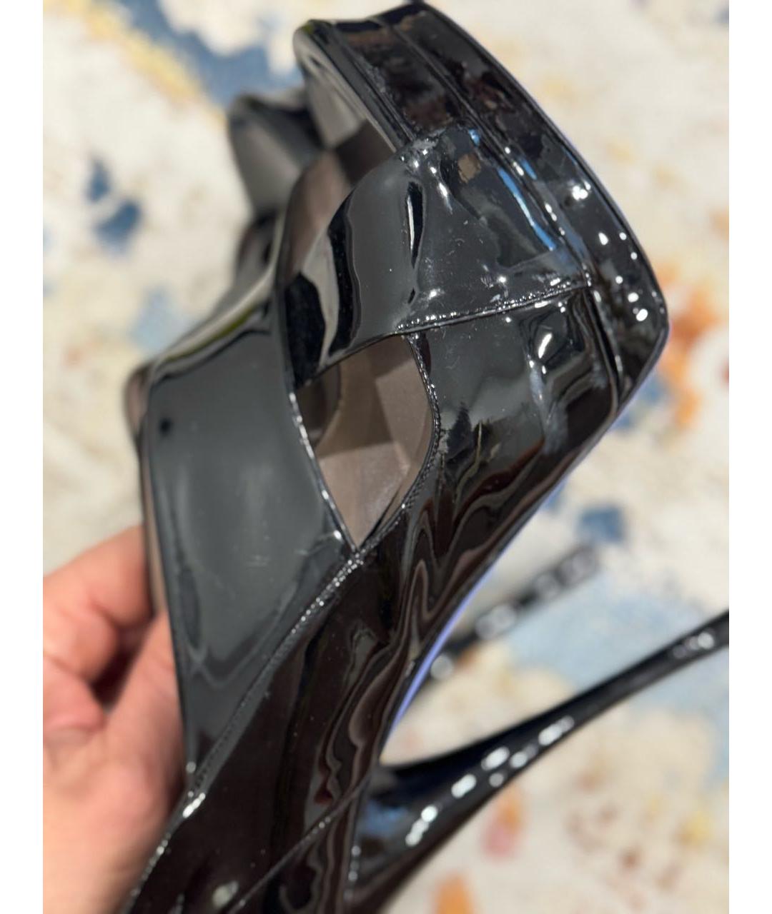 VERSACE Черные туфли из лакированной кожи, фото 7