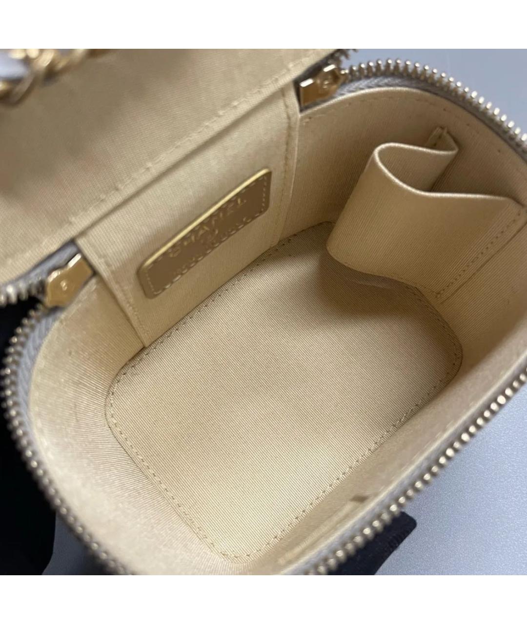 CHANEL Серая кожаная сумка через плечо, фото 5