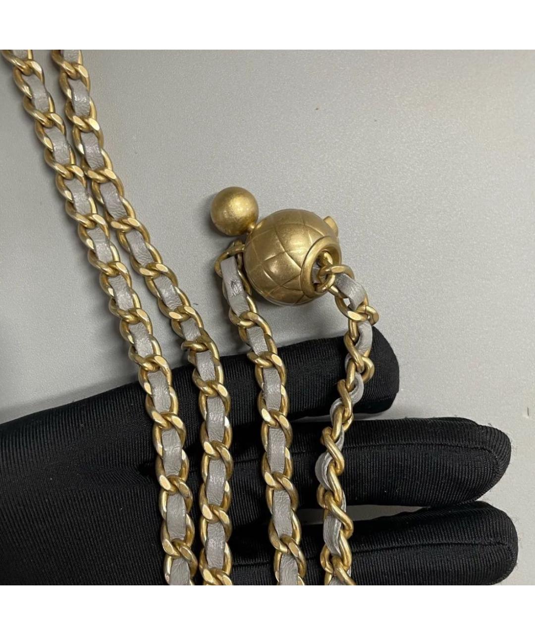 CHANEL Серая кожаная сумка через плечо, фото 6