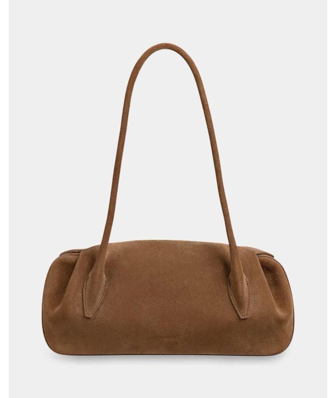 YUZEFI Коричневая замшевая сумка через плечо, фото 8