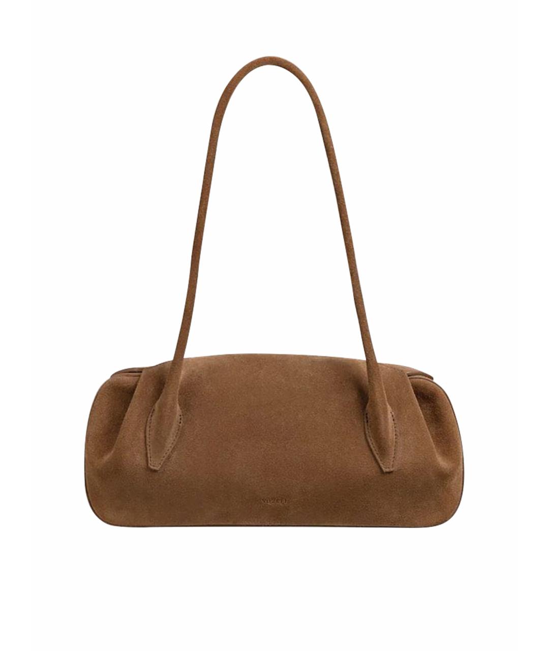 YUZEFI Коричневая замшевая сумка через плечо, фото 1