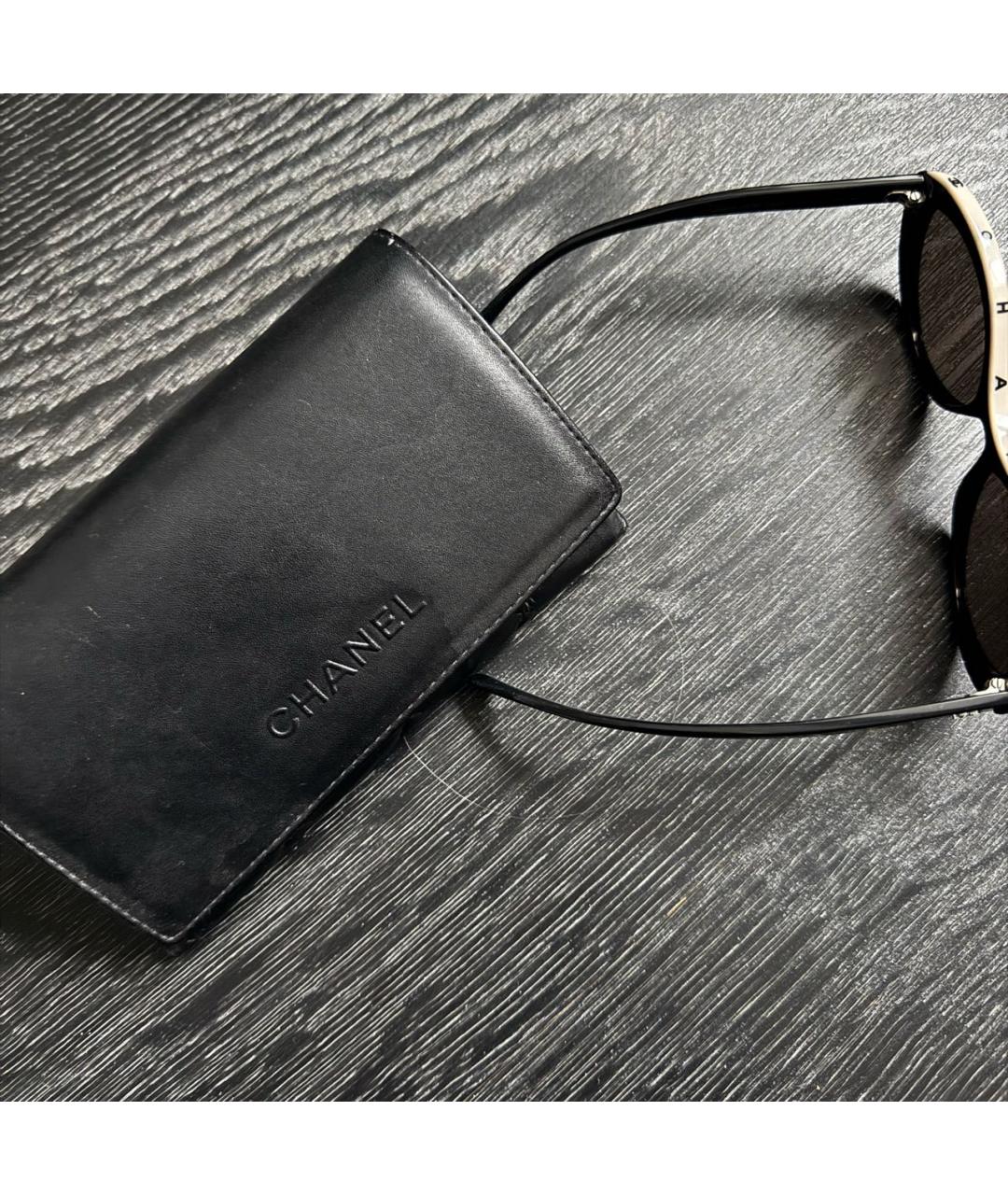 CHANEL Черные пластиковые солнцезащитные очки, фото 4