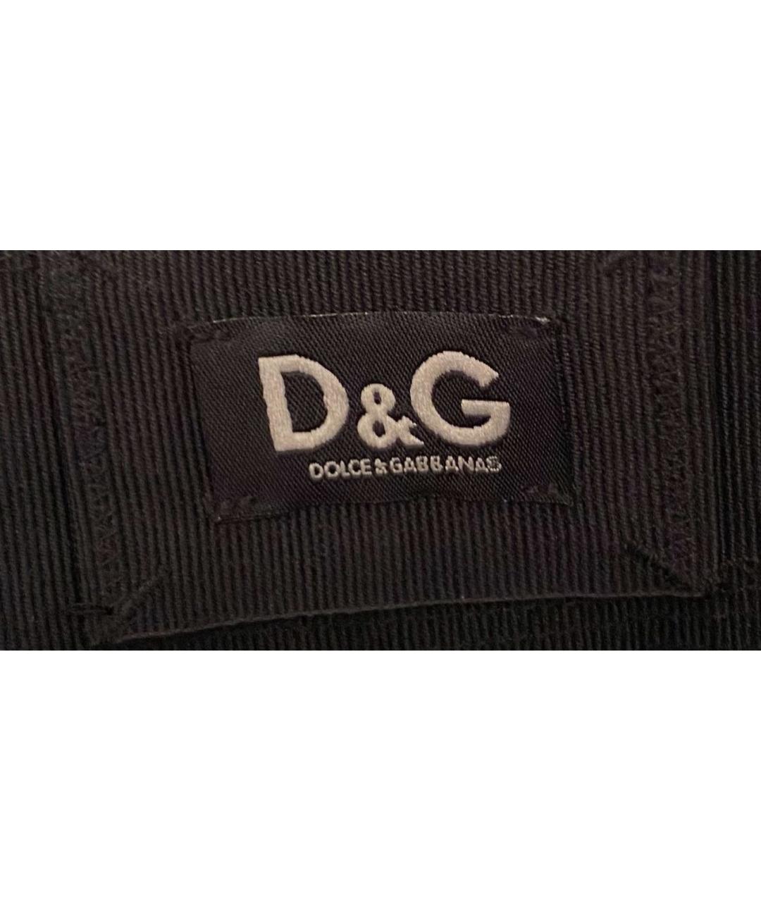 DOLCE&GABBANA Черная шелковая юбка мини, фото 7