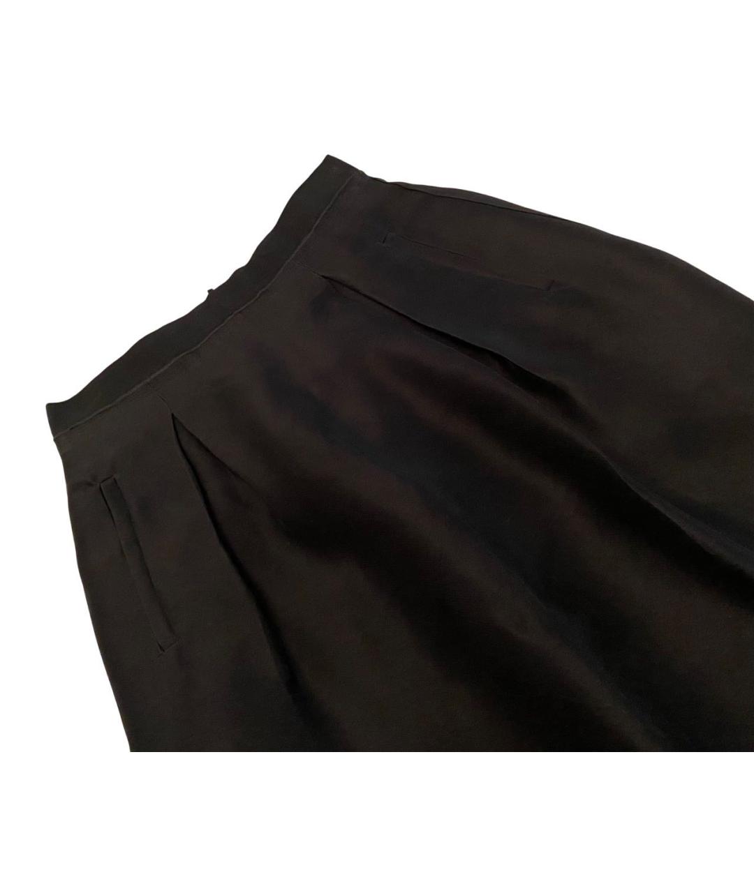 DOLCE&GABBANA Черная шелковая юбка мини, фото 2