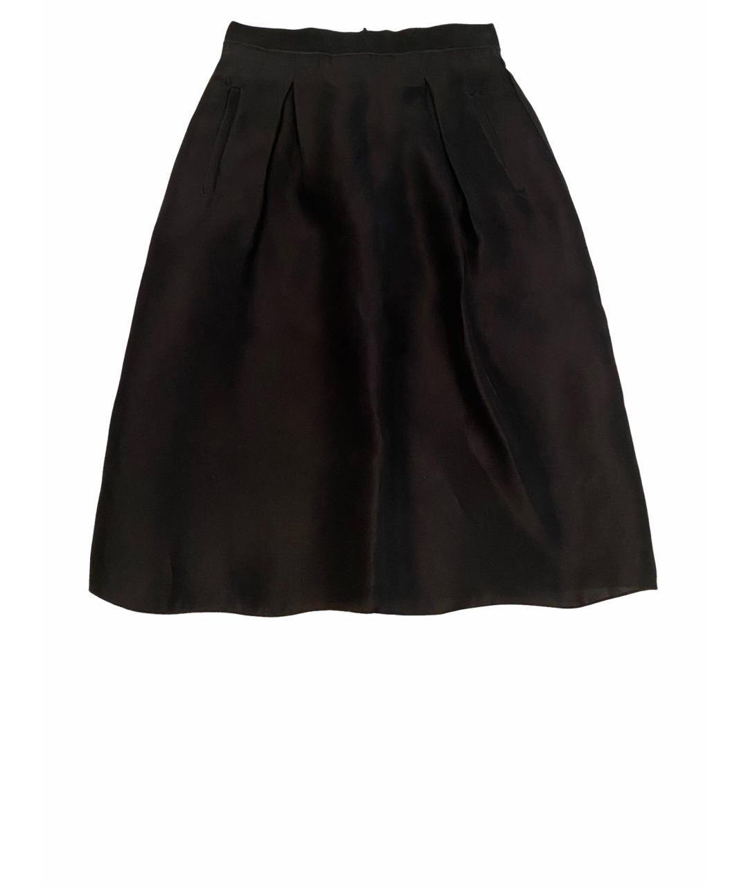 DOLCE&GABBANA Черная шелковая юбка мини, фото 1