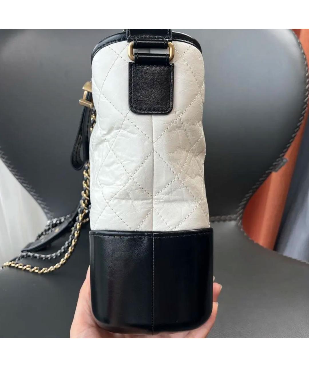 CHANEL Белая кожаная сумка через плечо, фото 4