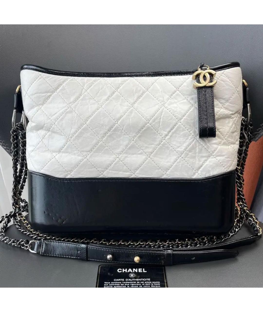 CHANEL Белая кожаная сумка через плечо, фото 9