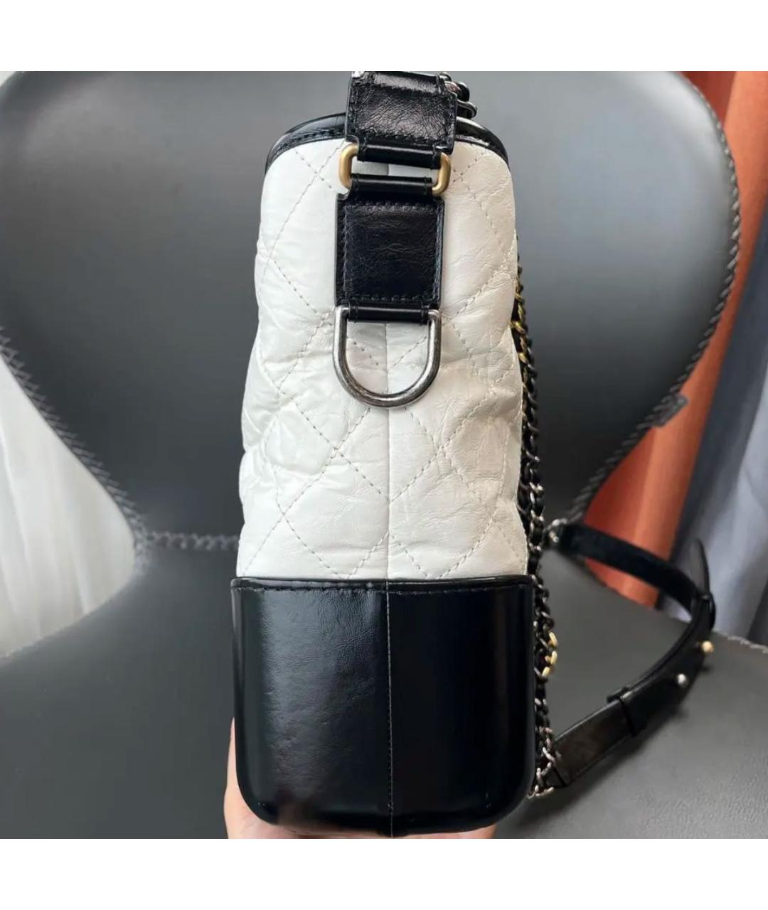 CHANEL Белая кожаная сумка через плечо, фото 3