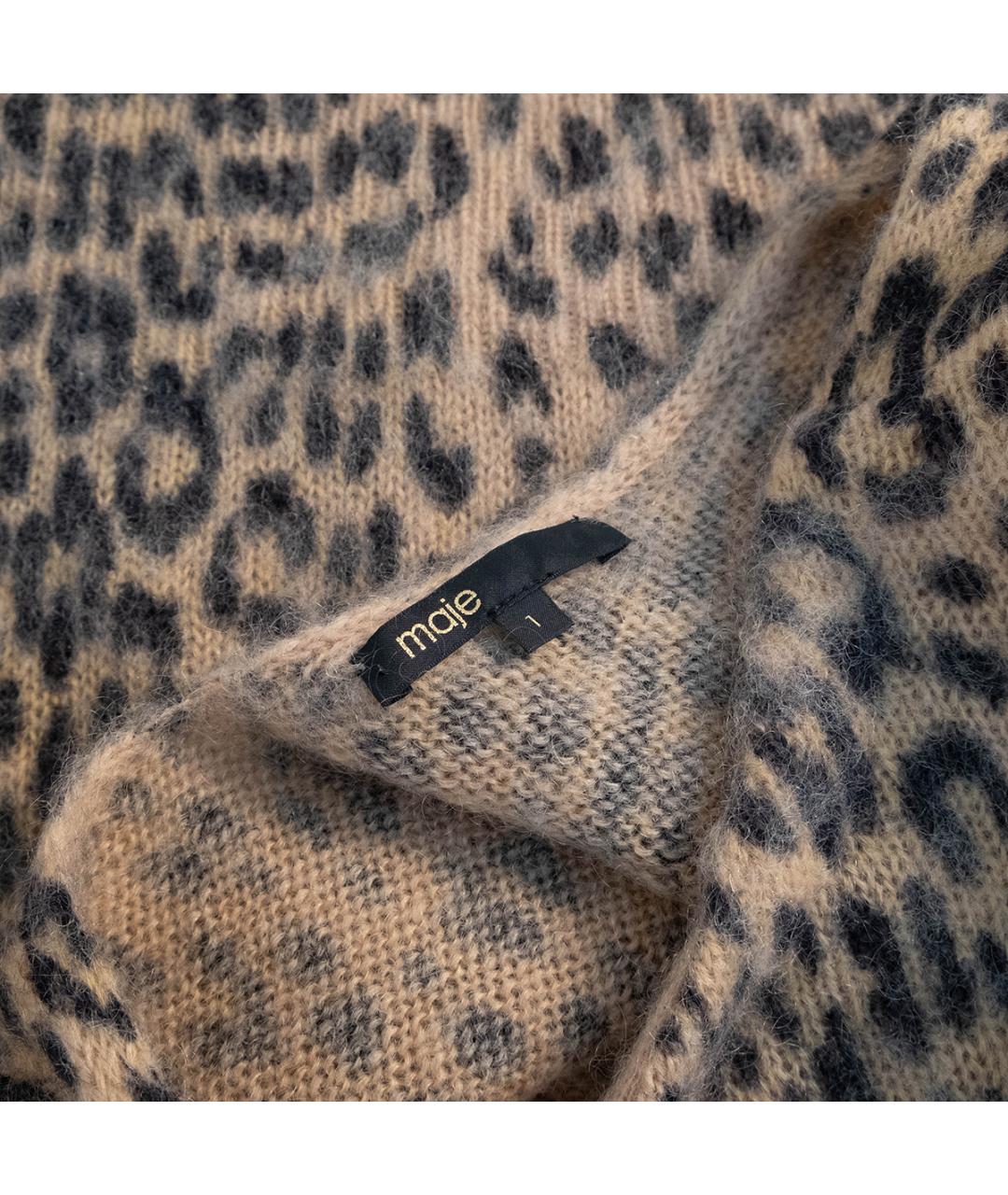 MAJE Коричневый шерстяной джемпер / свитер, фото 4