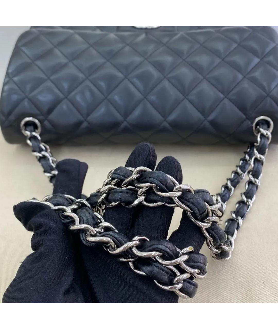 CHANEL Черная кожаная сумка через плечо, фото 6