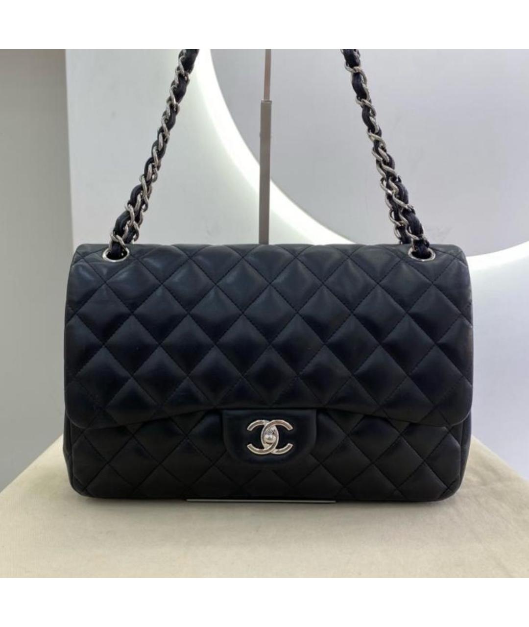 CHANEL Черная кожаная сумка через плечо, фото 7