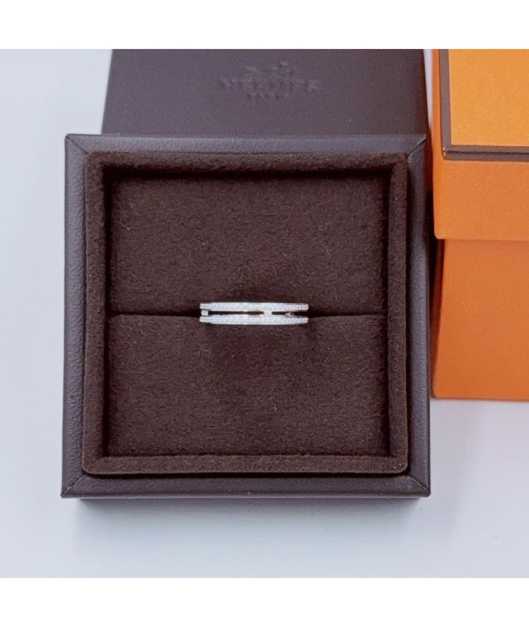 HERMES Белое кольцо из белого золота, фото 2