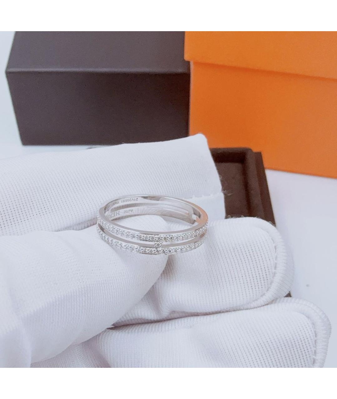 HERMES Белое кольцо из белого золота, фото 3