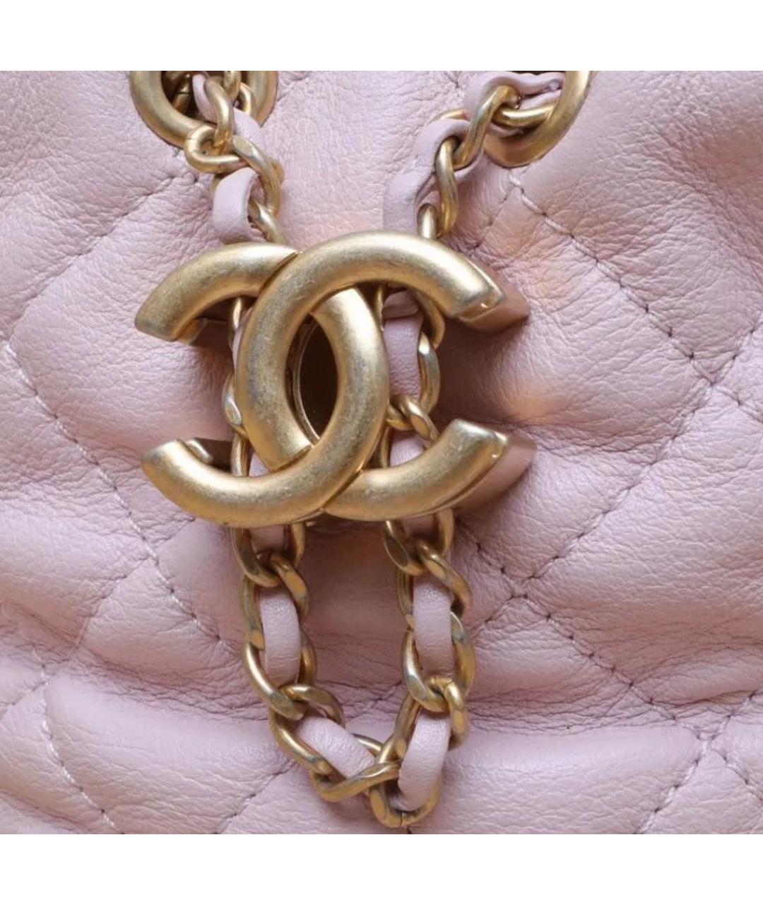 CHANEL Розовая кожаная сумка через плечо, фото 7