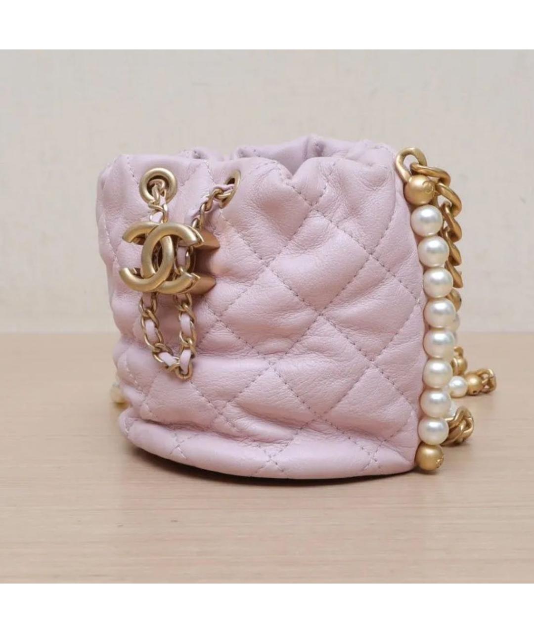 CHANEL Розовая кожаная сумка через плечо, фото 4