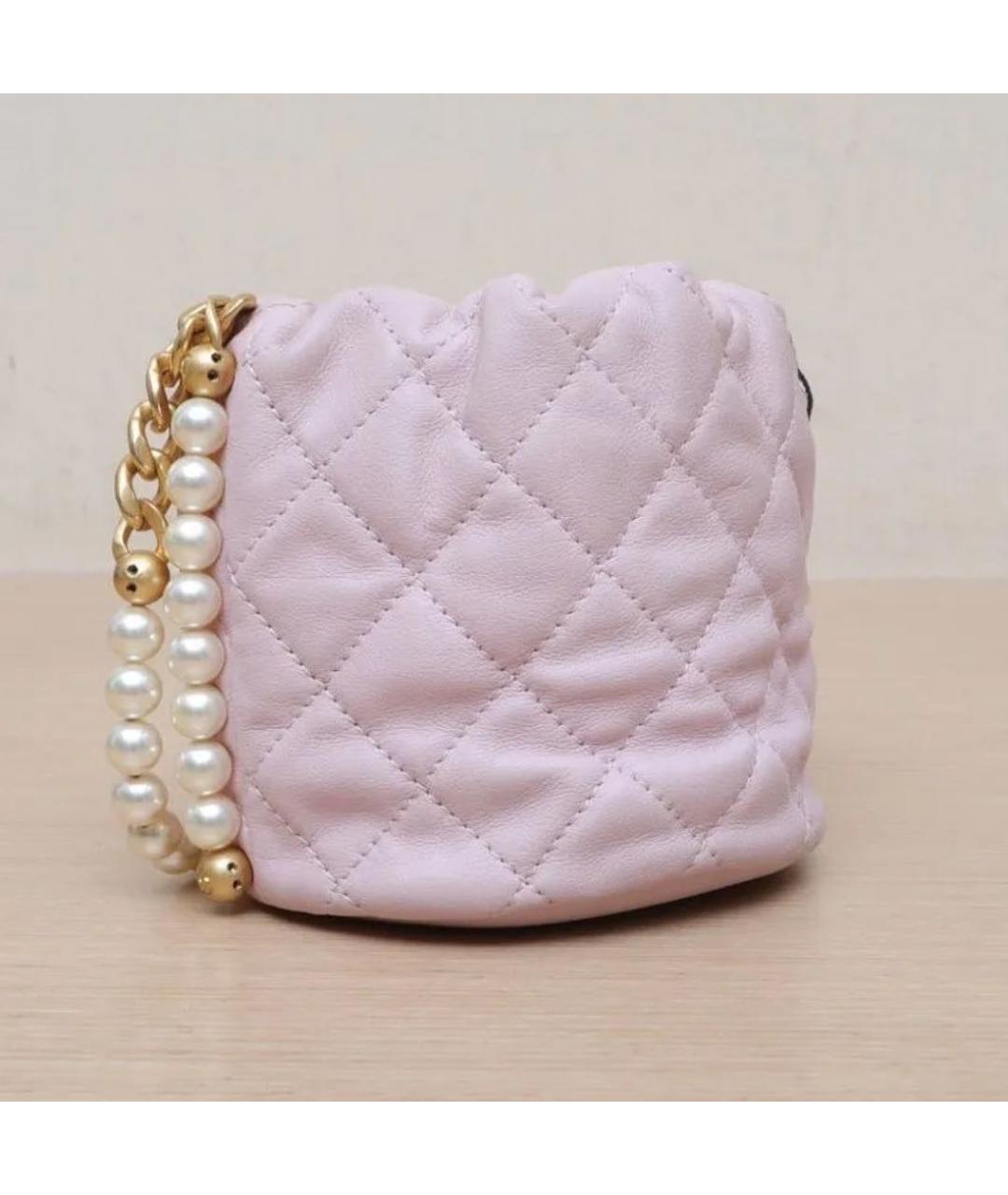 CHANEL Розовая кожаная сумка через плечо, фото 6