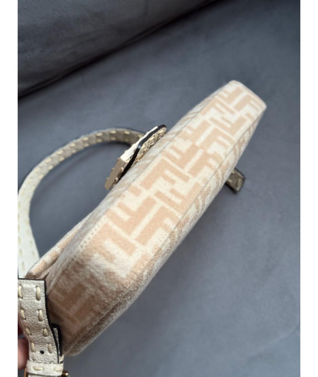FENDI Бежевая сумка с короткими ручками, фото 8