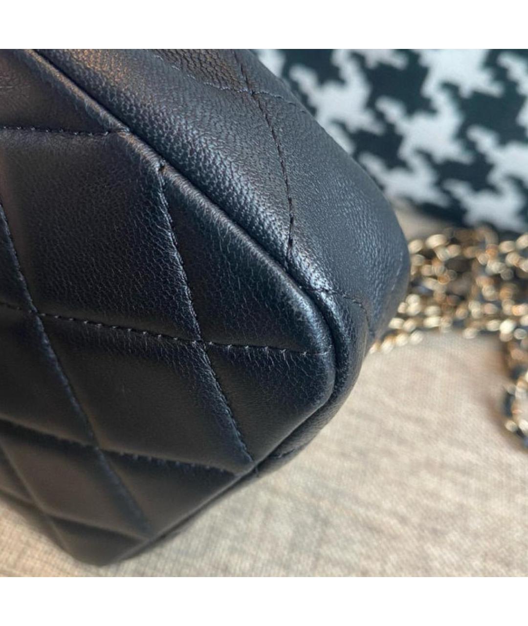 CHANEL Черная кожаная сумка через плечо, фото 7