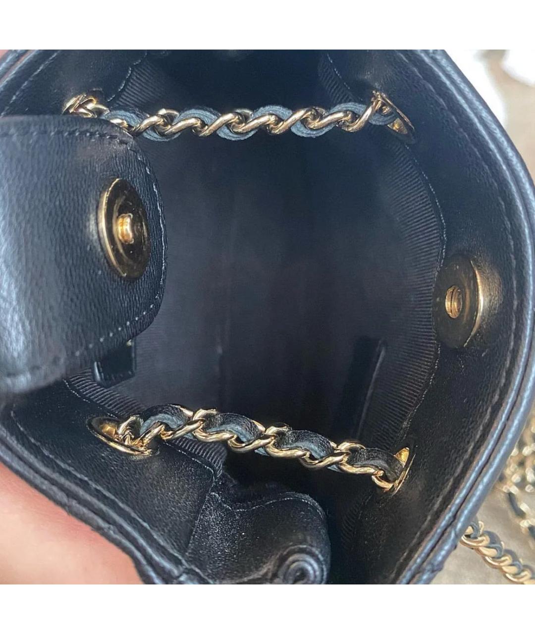 CHANEL Черная кожаная сумка через плечо, фото 4
