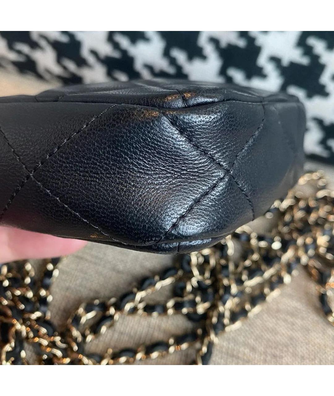 CHANEL Черная кожаная сумка через плечо, фото 6