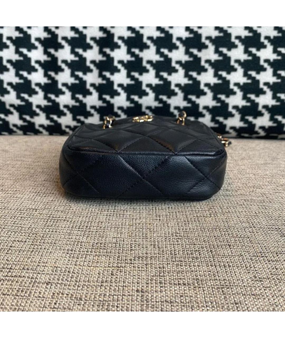 CHANEL Черная кожаная сумка через плечо, фото 3