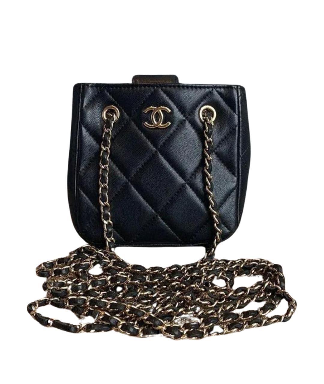 CHANEL Черная кожаная сумка через плечо, фото 1