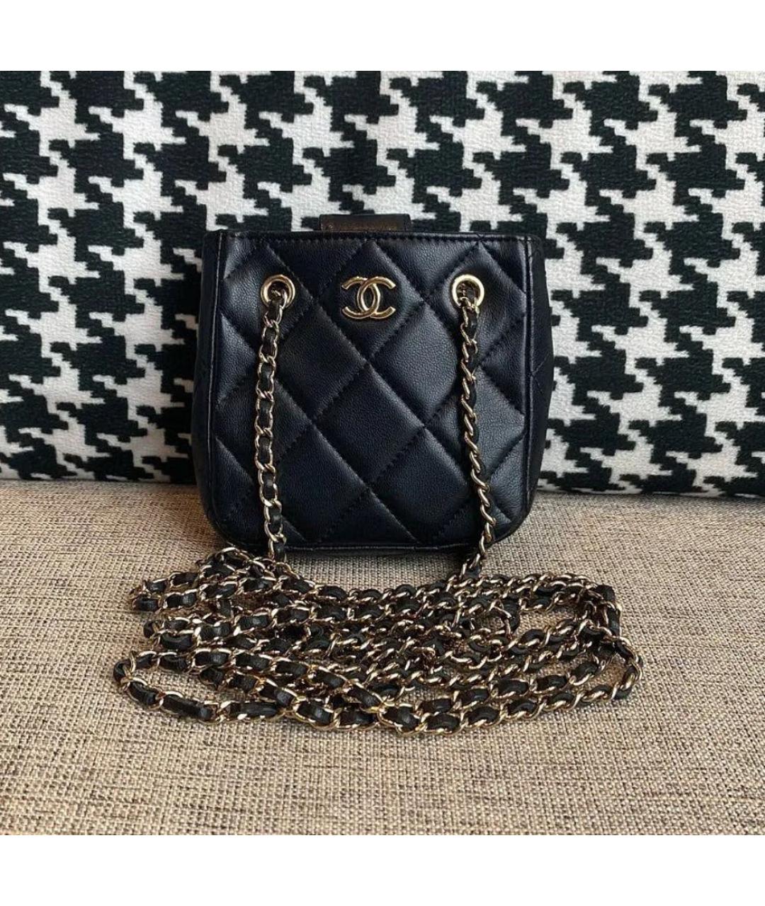 CHANEL Черная кожаная сумка через плечо, фото 9