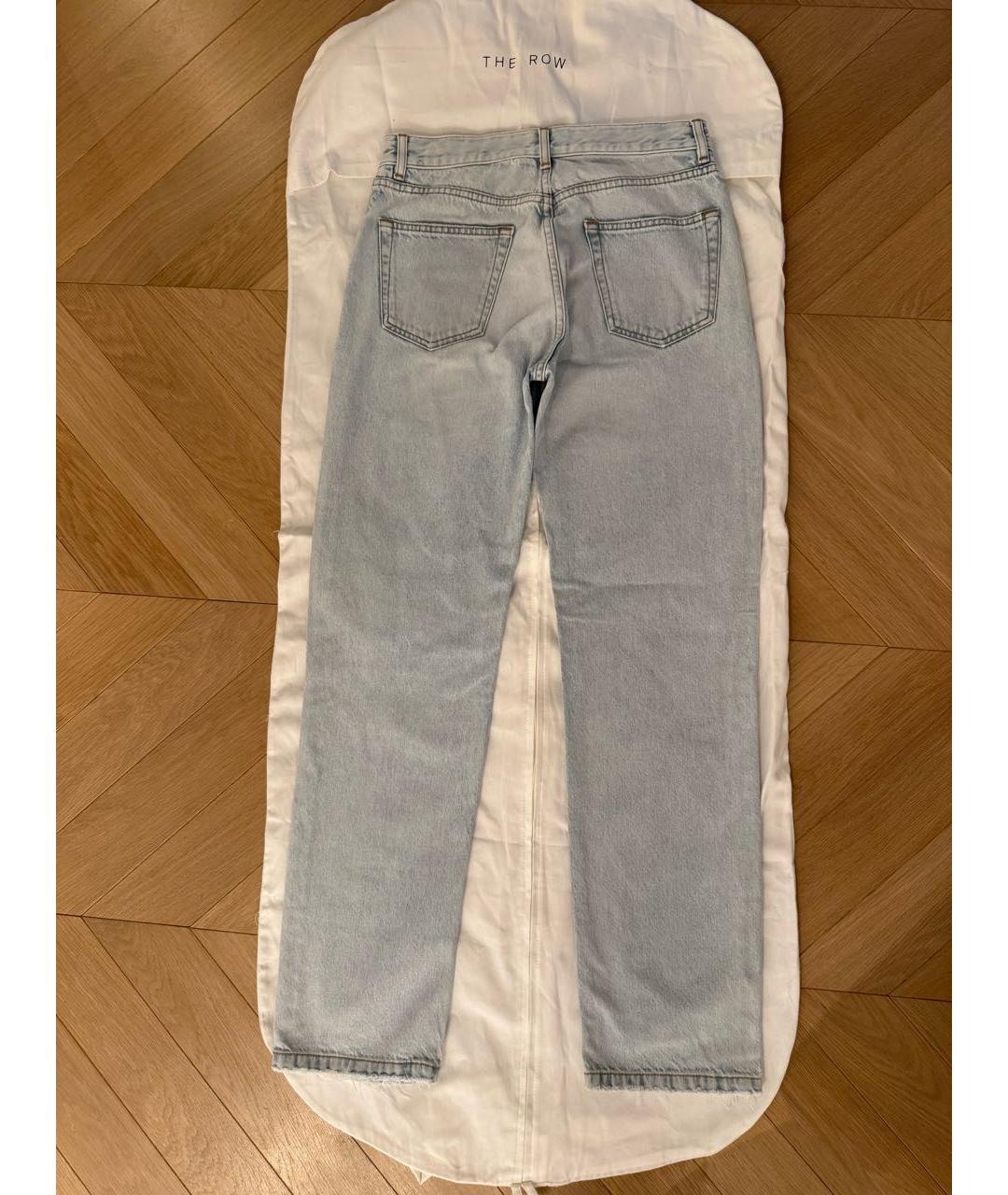 THE ROW Голубые хлопковые прямые джинсы, фото 3