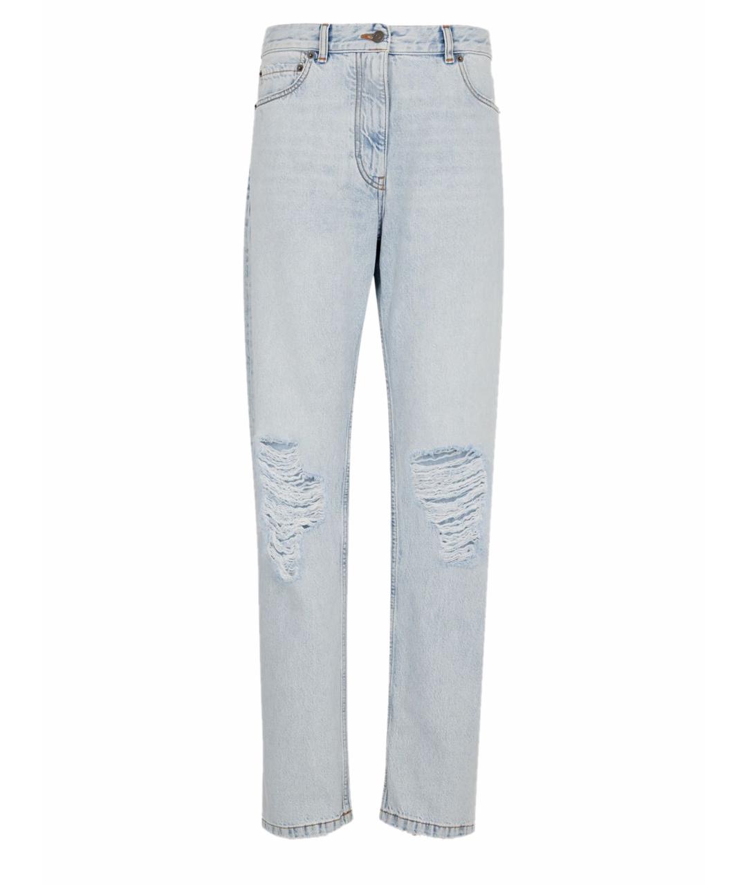 THE ROW Голубые хлопковые прямые джинсы, фото 1