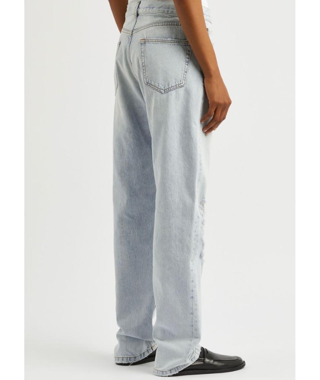 THE ROW Голубые хлопковые прямые джинсы, фото 6