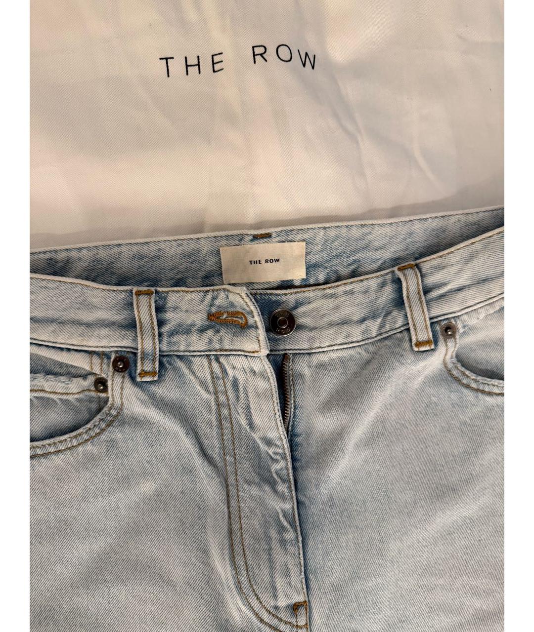 THE ROW Голубые хлопковые прямые джинсы, фото 4