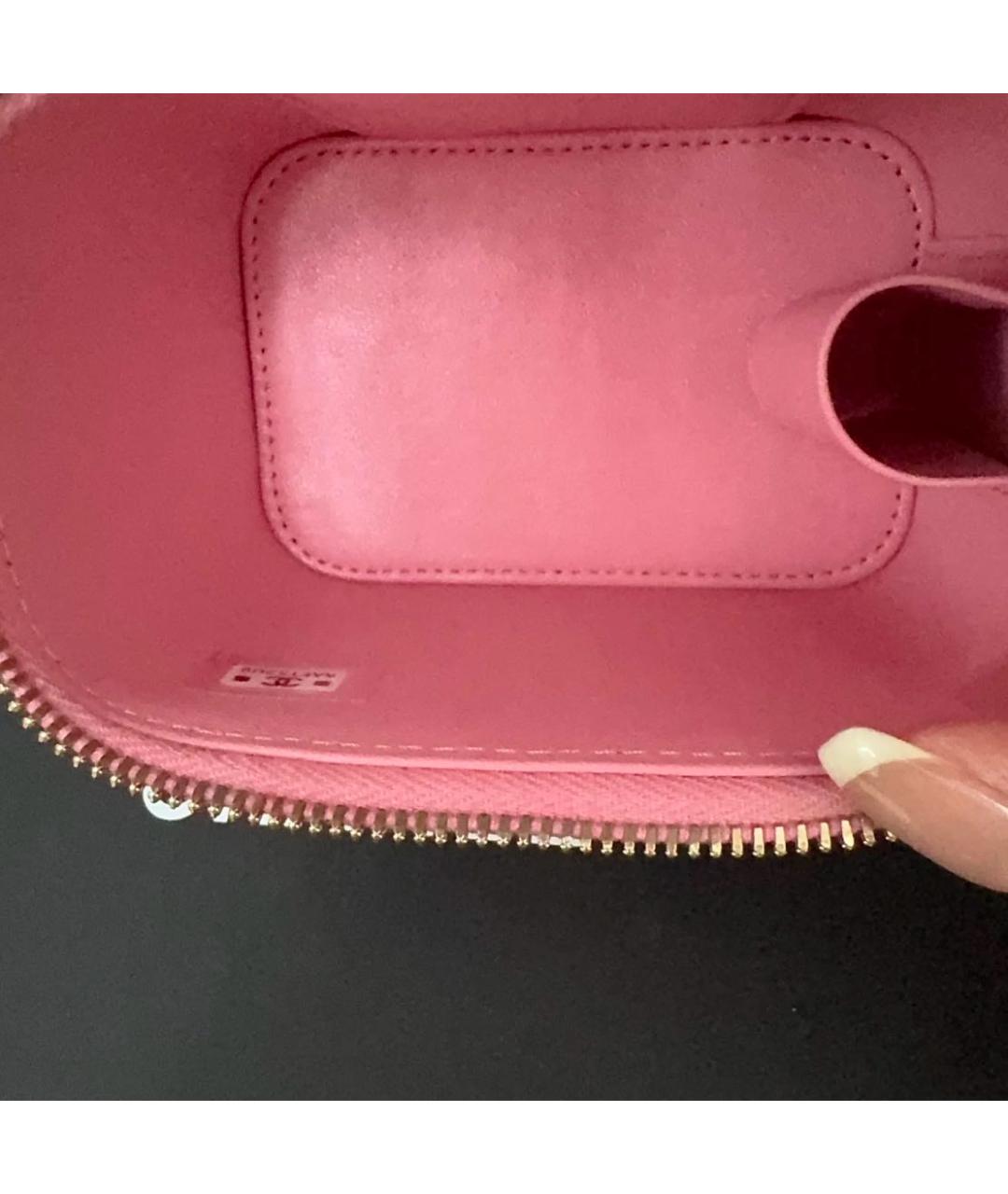 CHANEL Розовая кожаная сумка через плечо, фото 4