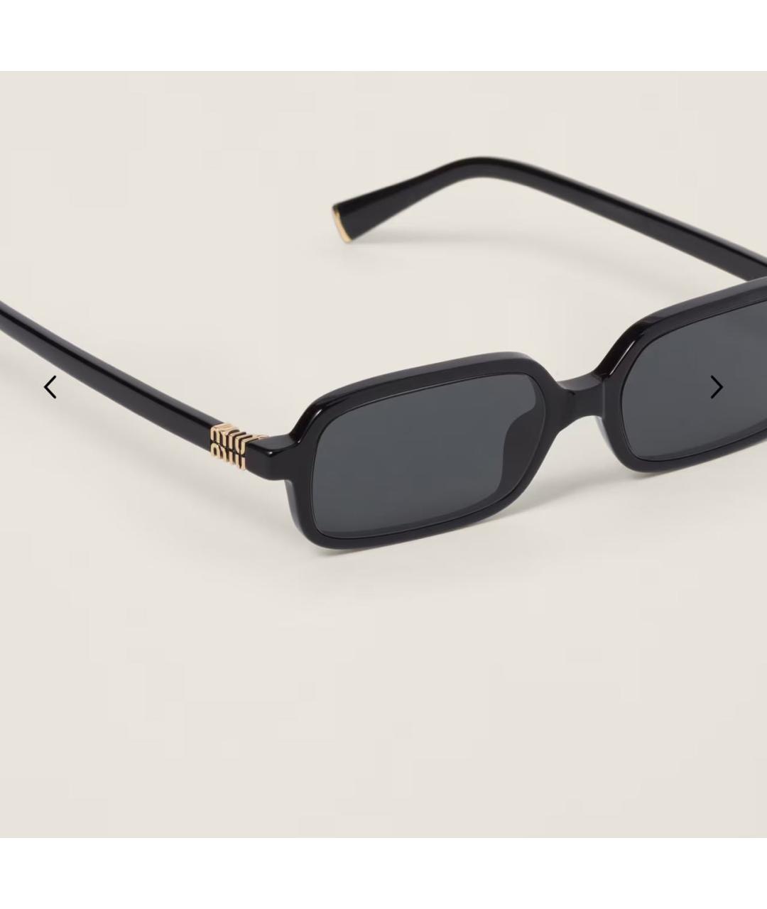 MIU MIU Черные пластиковые солнцезащитные очки, фото 3