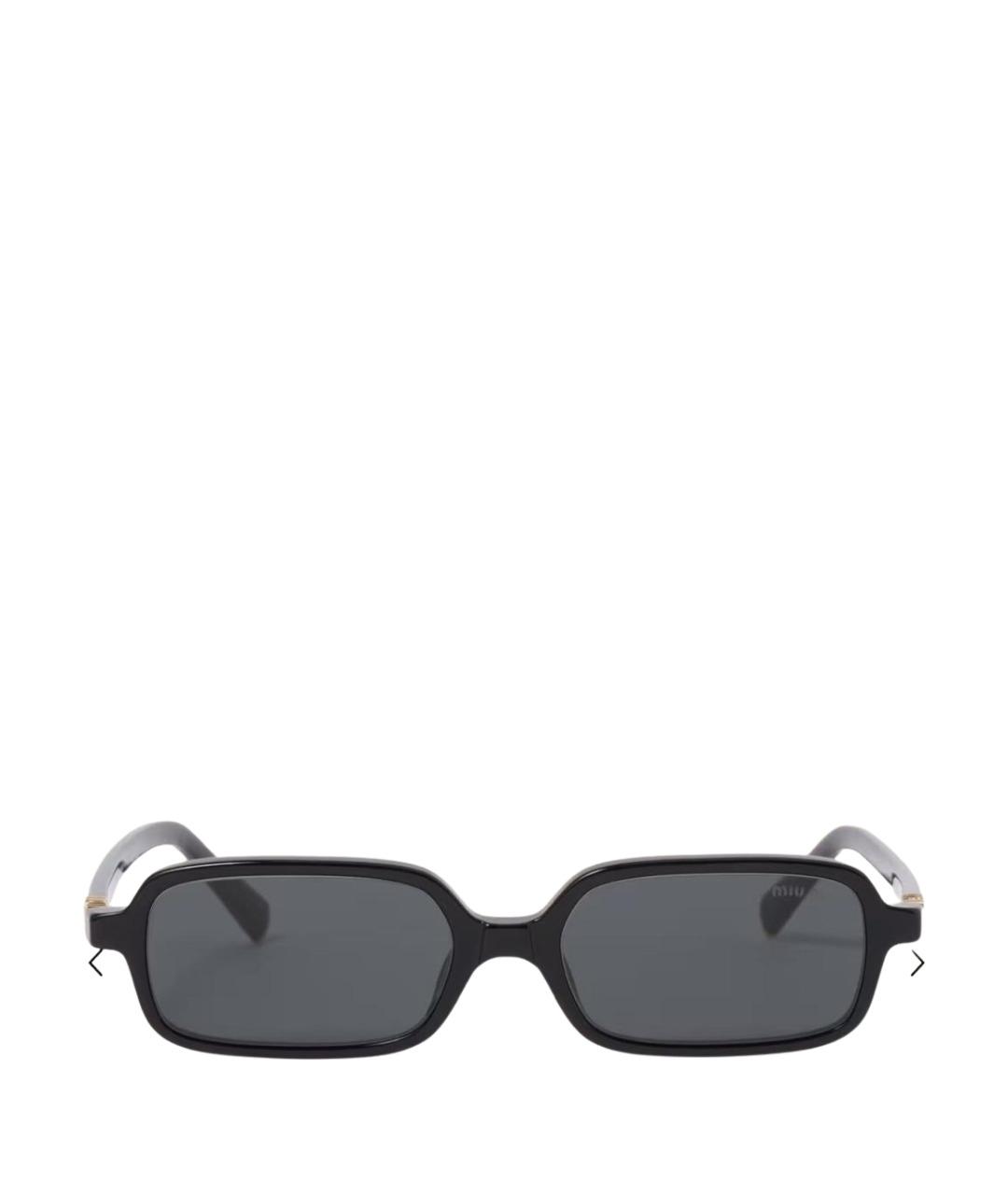 MIU MIU Черные пластиковые солнцезащитные очки, фото 1