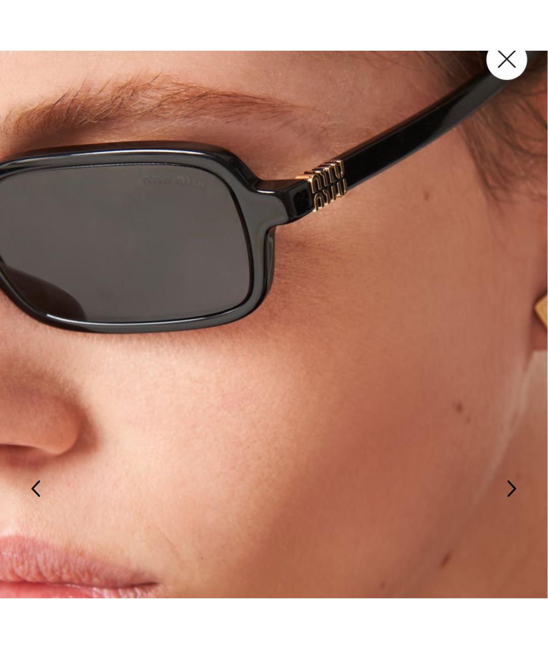 MIU MIU Черные пластиковые солнцезащитные очки, фото 7