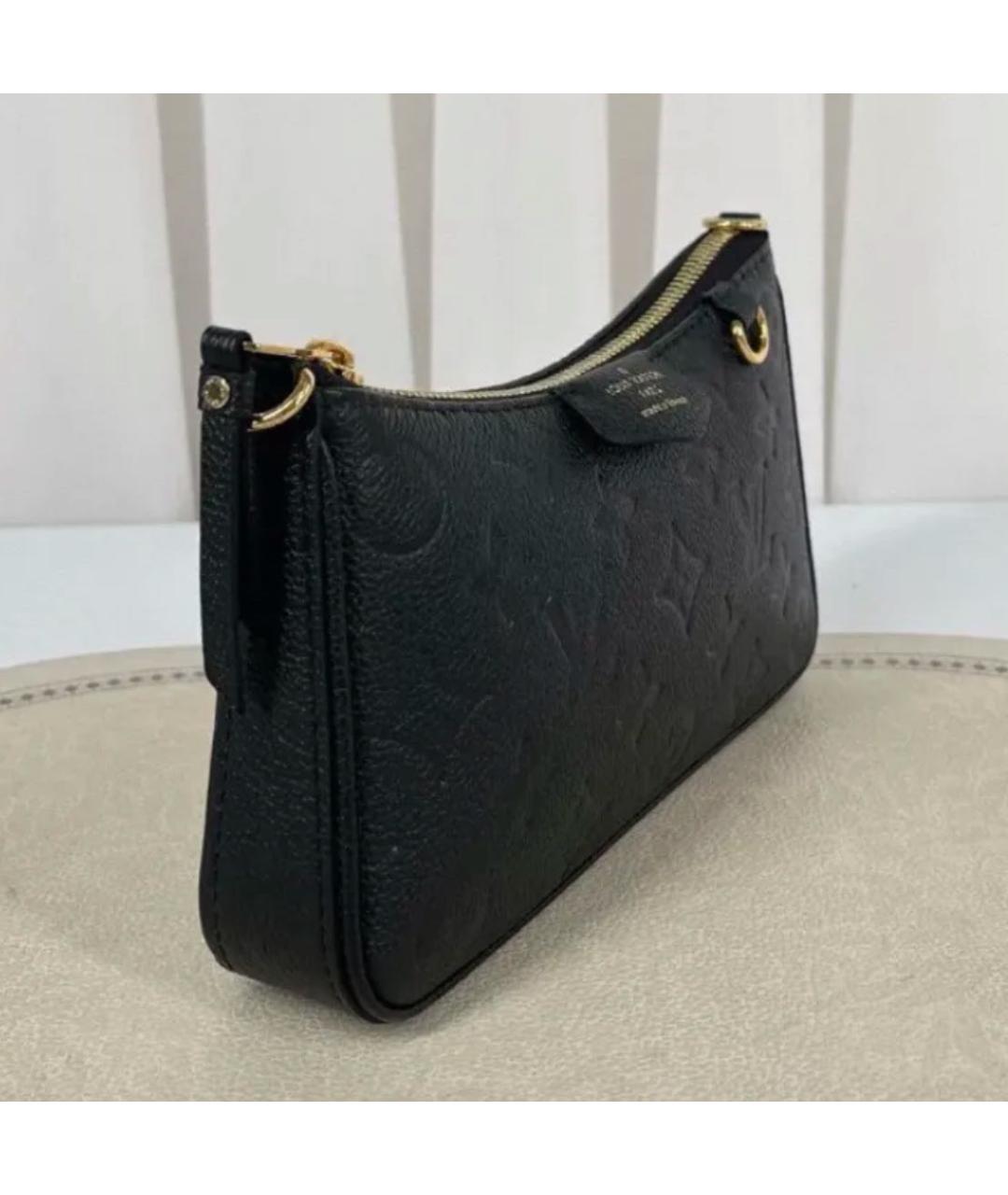 LOUIS VUITTON Черная кожаная сумка через плечо, фото 5