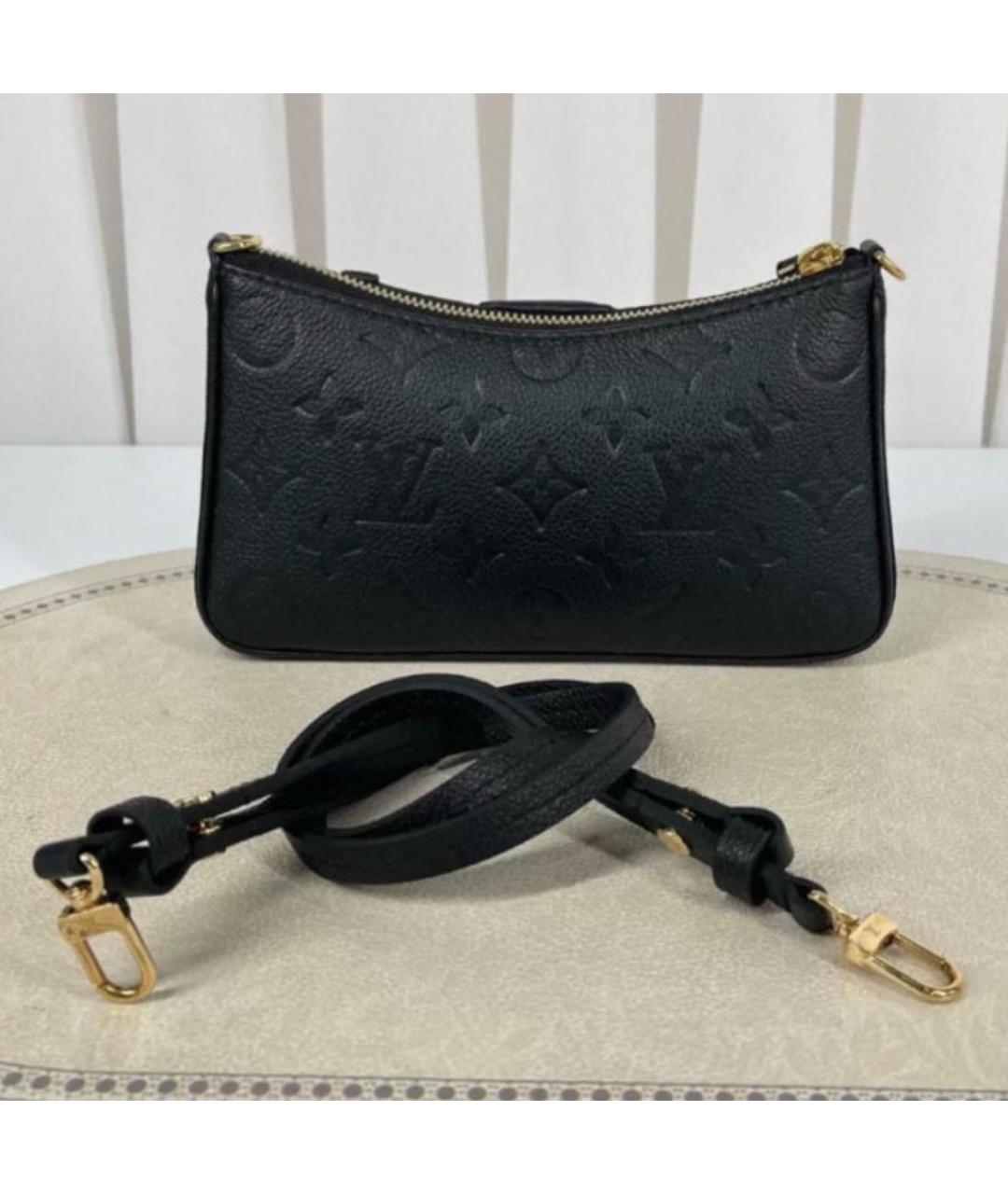 LOUIS VUITTON Черная кожаная сумка через плечо, фото 2