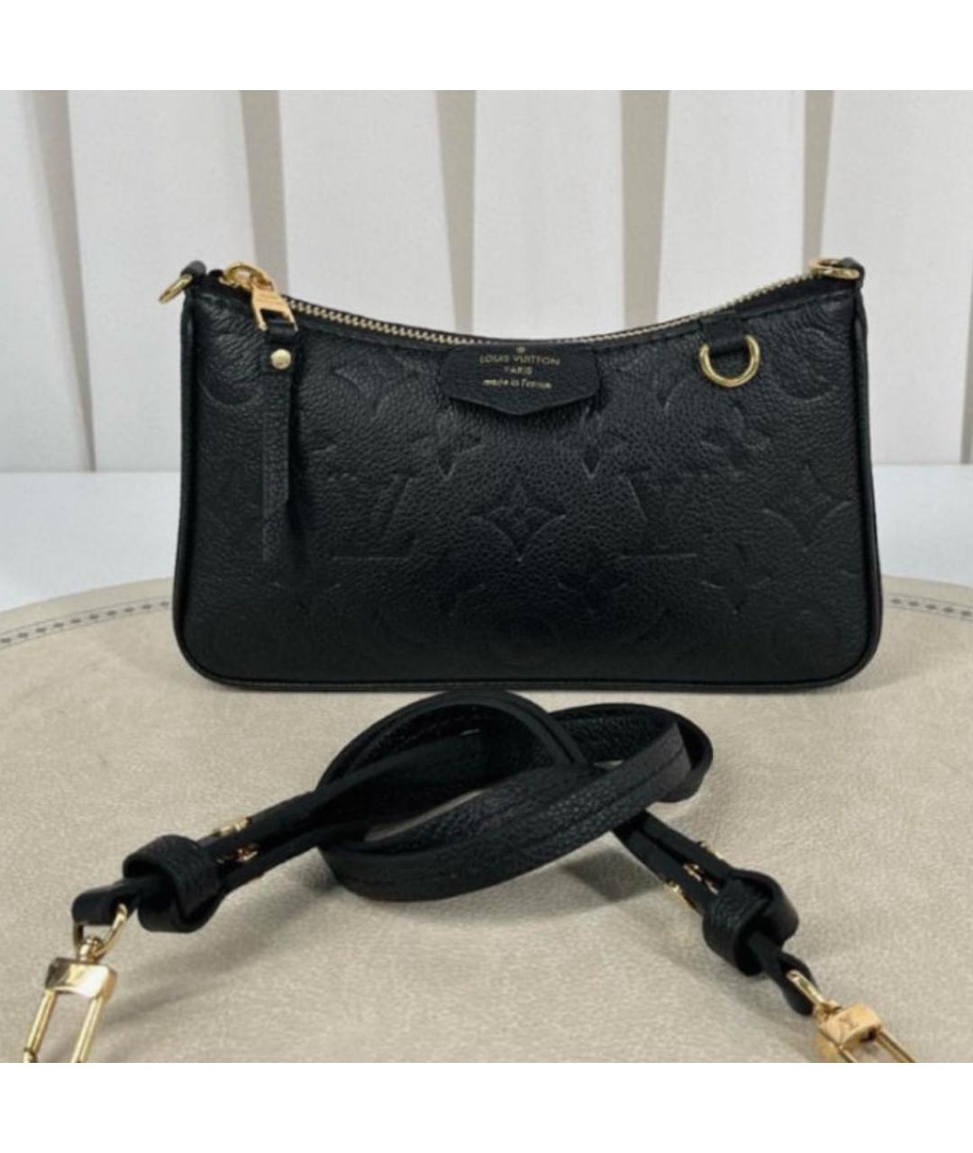 LOUIS VUITTON Черная кожаная сумка через плечо, фото 6