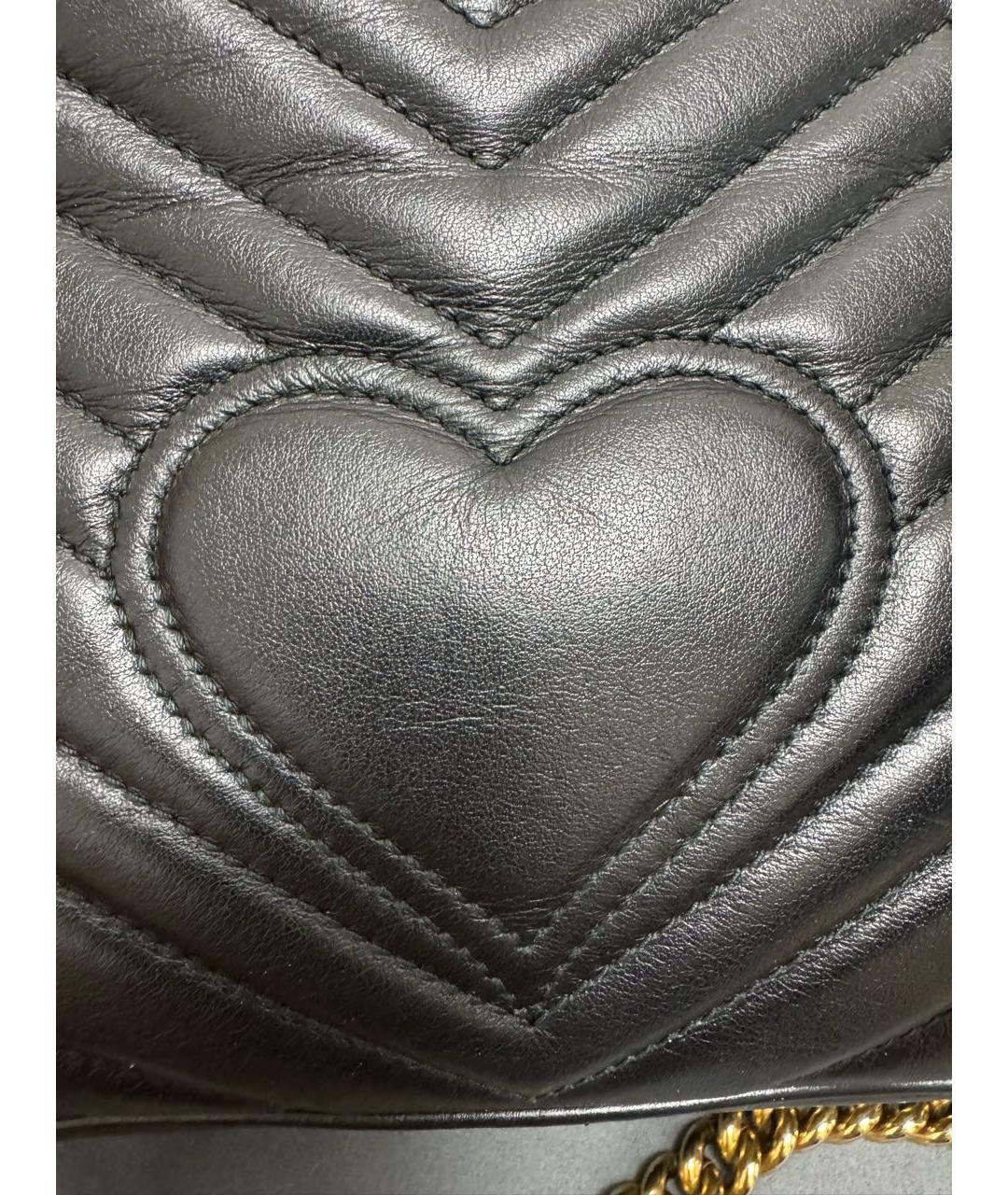 GUCCI Черная кожаная сумка через плечо, фото 8