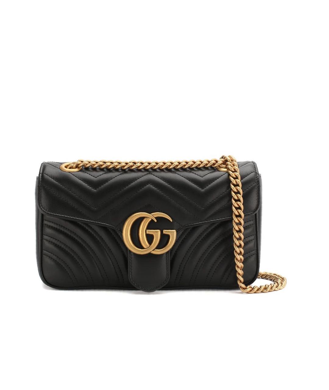 GUCCI Черная кожаная сумка через плечо, фото 9