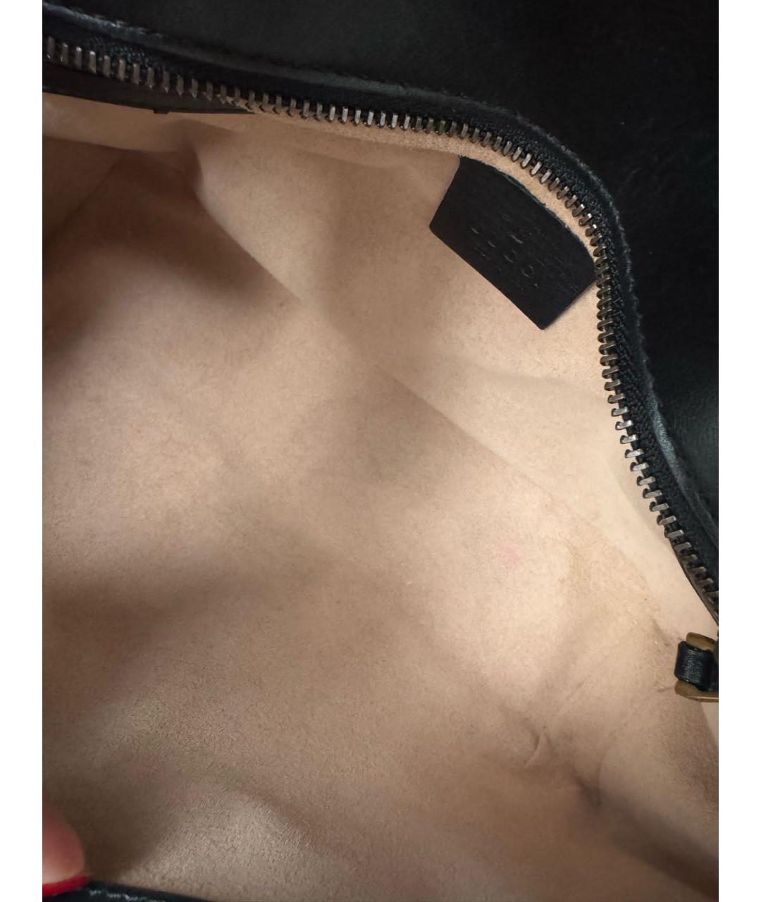 GUCCI Черная кожаная сумка через плечо, фото 6