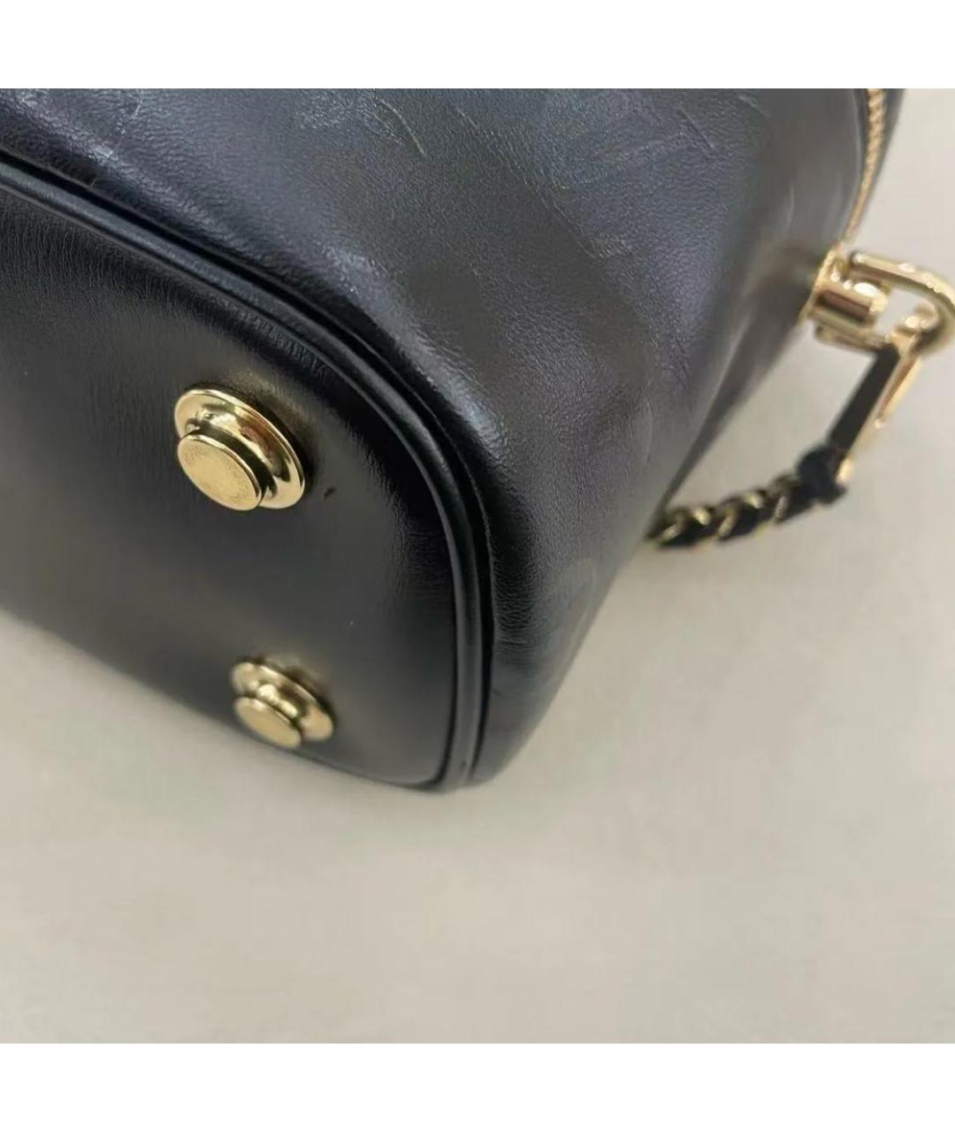 LOUIS VUITTON Черная кожаная сумка через плечо, фото 7