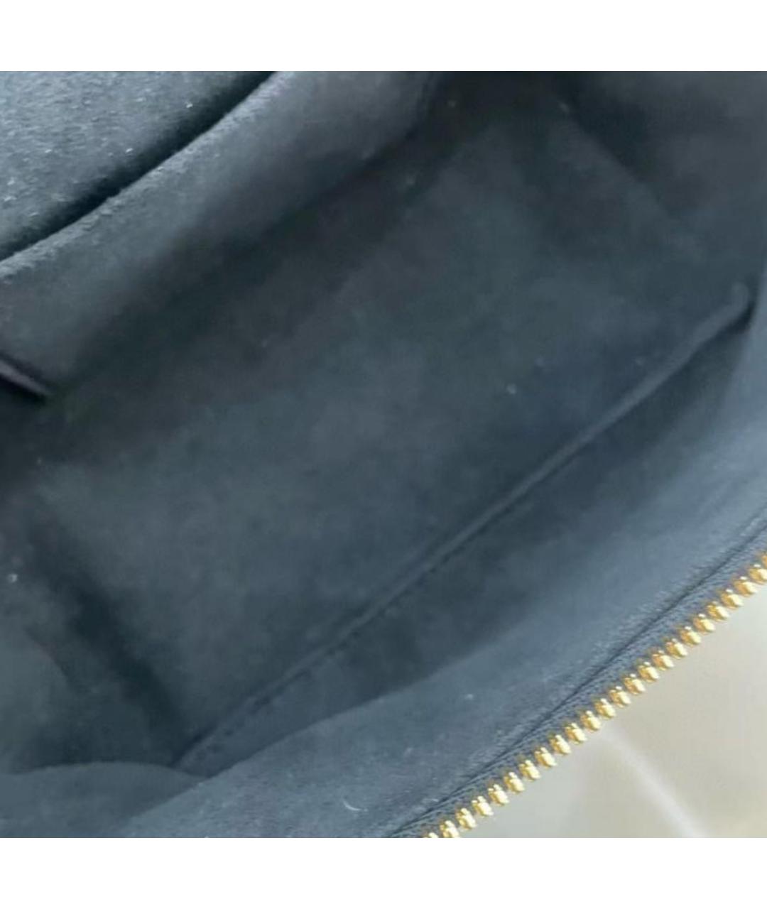 LOUIS VUITTON Черная кожаная сумка через плечо, фото 5