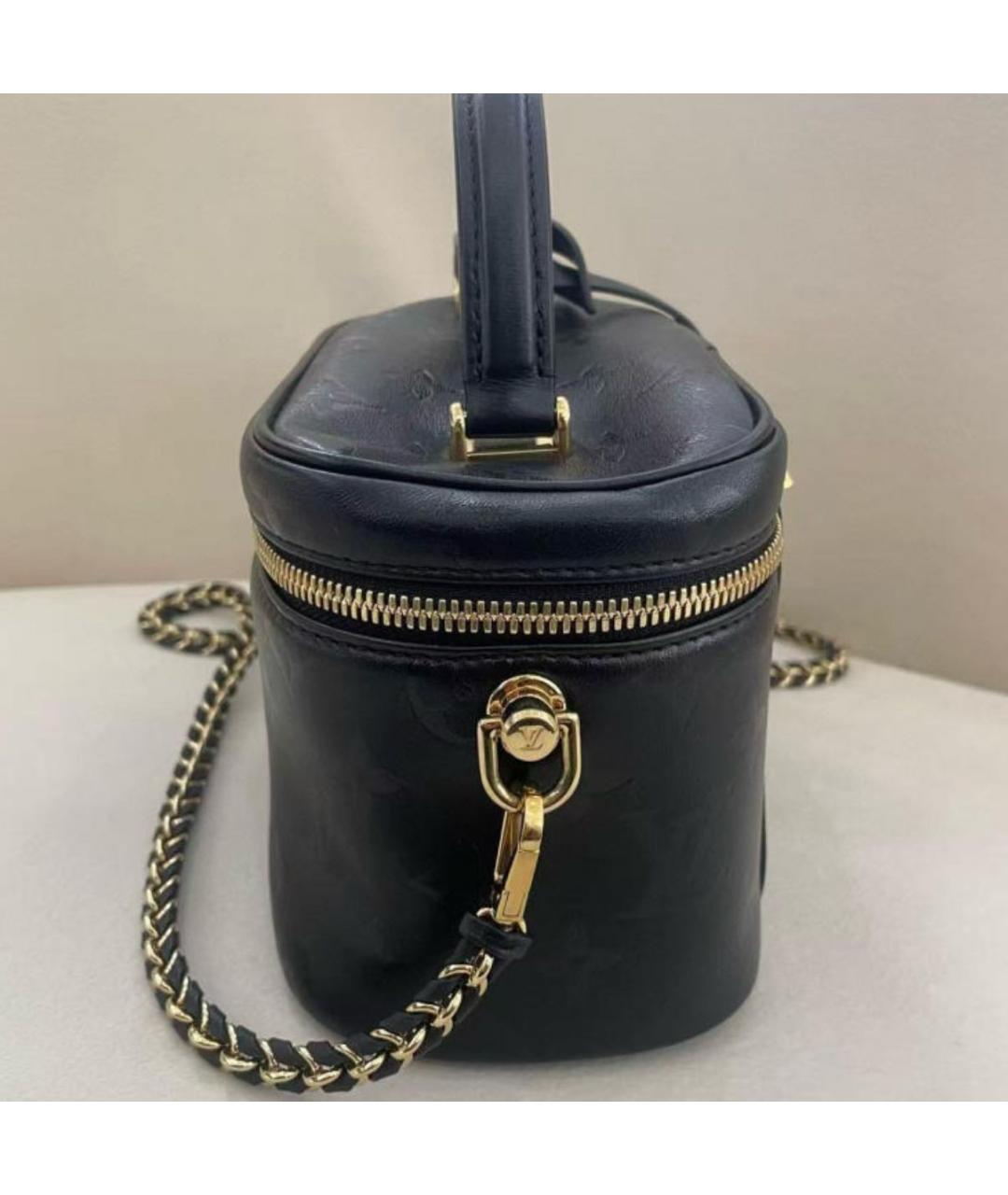 LOUIS VUITTON Черная кожаная сумка через плечо, фото 3