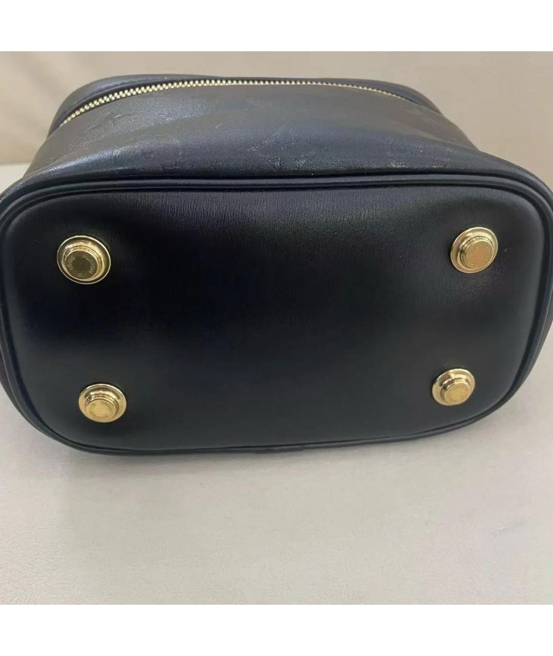 LOUIS VUITTON Черная кожаная сумка через плечо, фото 8