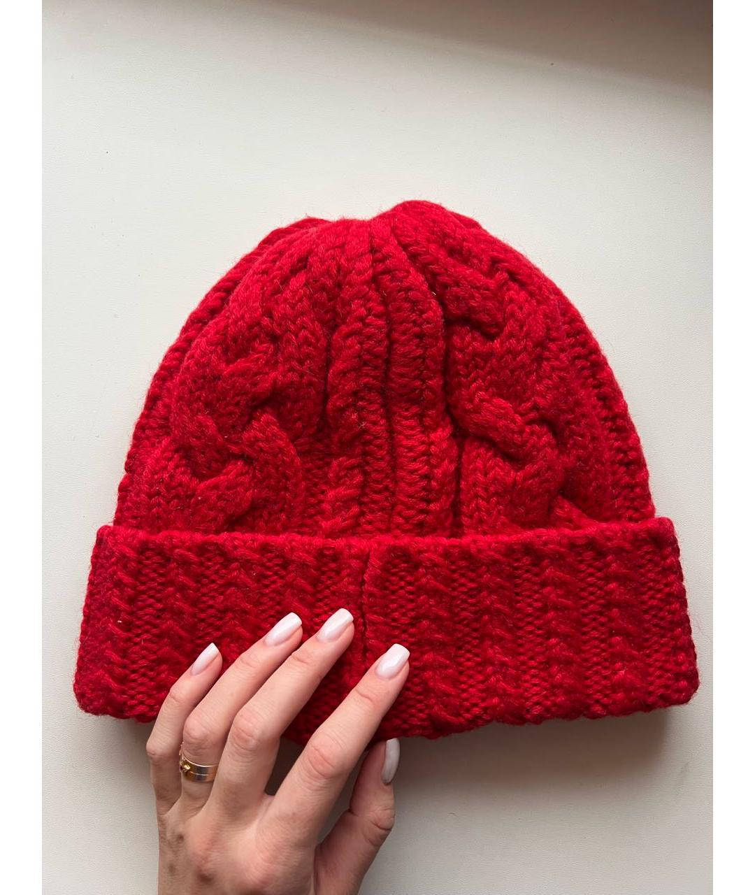 Ami Paris Красная шерстяная шапка, фото 4